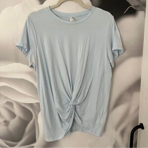 Babaton blue knotted t-shirt size large